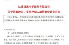 日盈电子实控人抛出最高3%减持计划